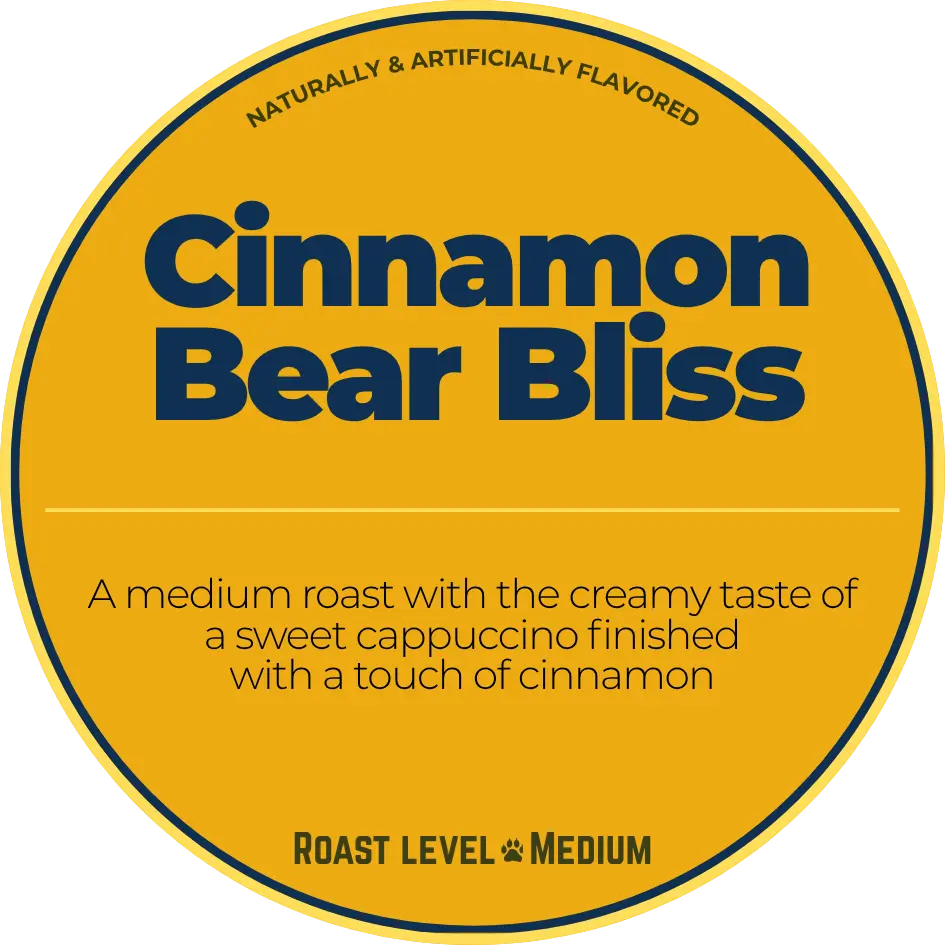 Cinnamon Bear Bliss; Cinnamon Creme Cappuccino Happy Bear Coffee Company