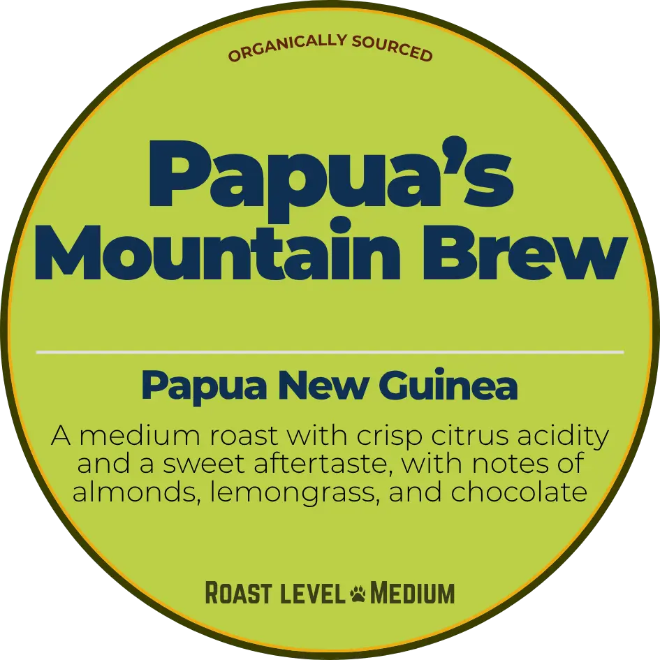 Papua's Mountain Brew; Papua New Guinea Happy Bear Coffee Company