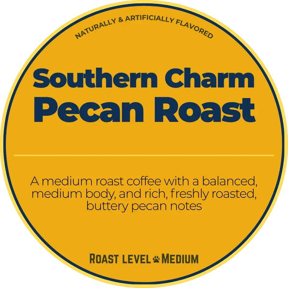 Southern Charm Pecan Roast; Southern Pecan Happy Bear Coffee Company