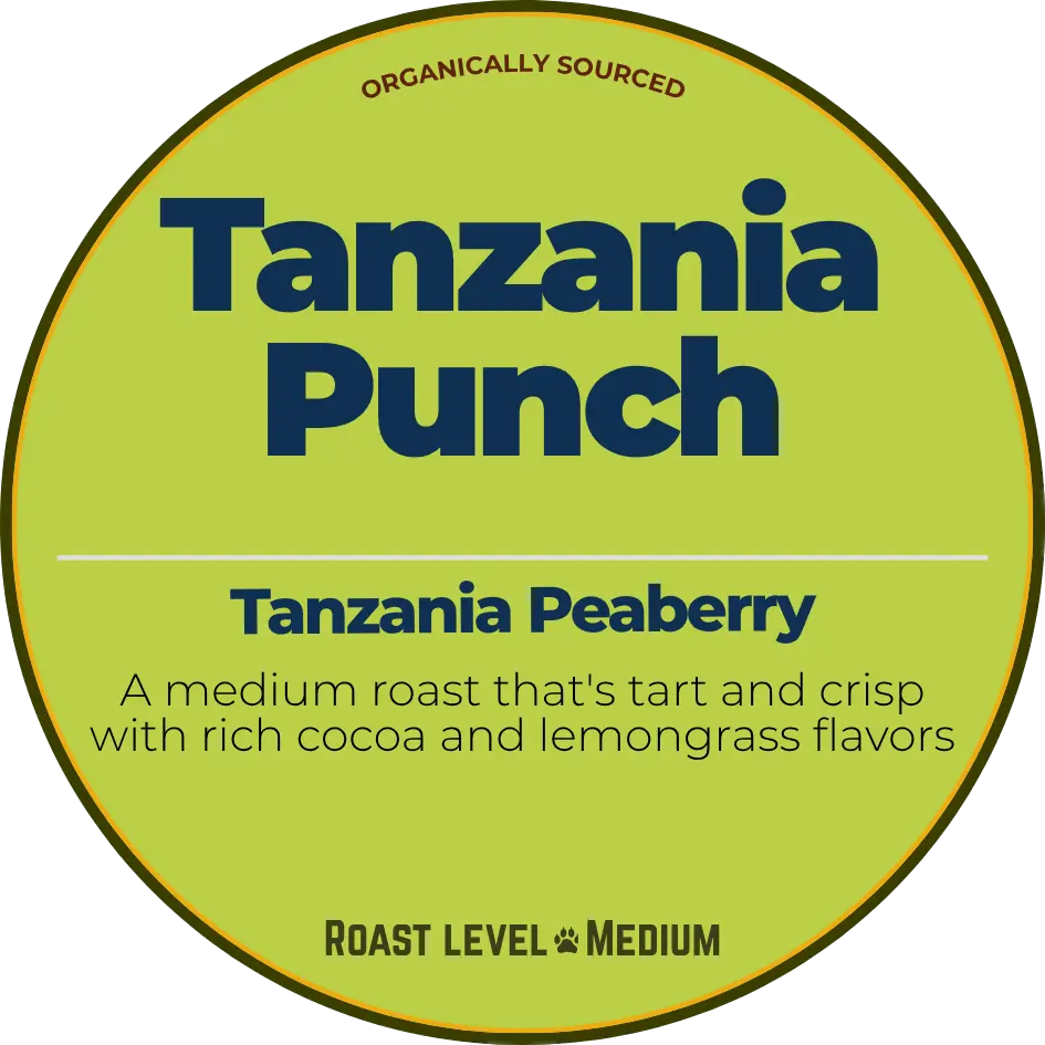Tanzania Punch; Tanzania Peaberry Happy Bear Coffee Company