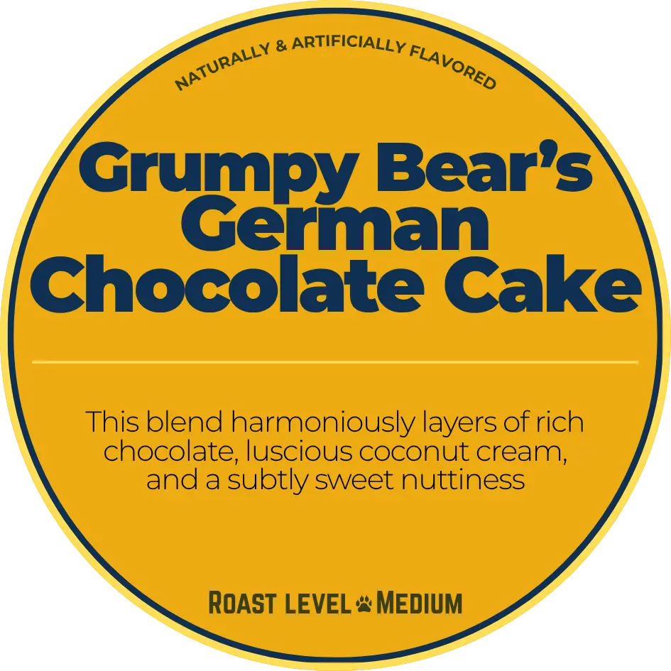 Grumpy Bears German Chocolate Cake; German Chocolate Cake Happy Bear Coffee Company