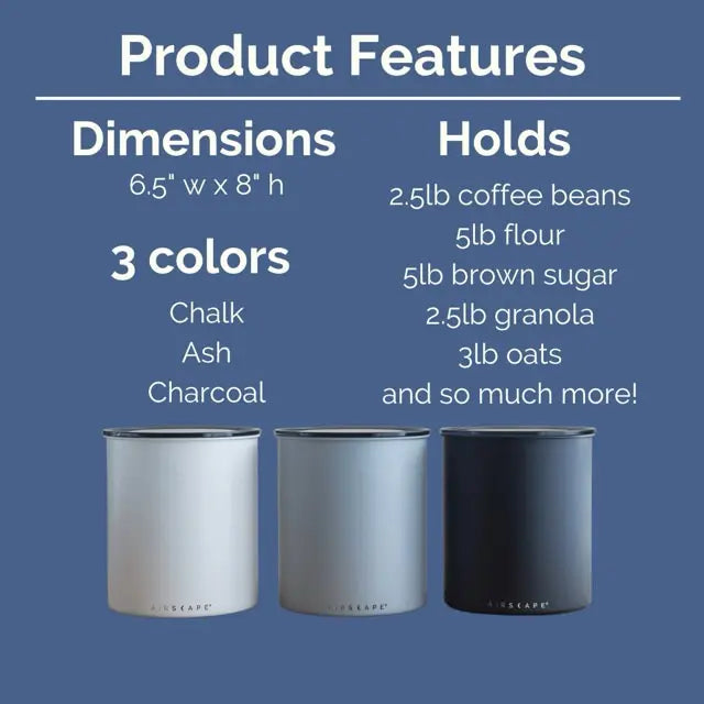 Airscape® Kilo Coffee Canister (2.5 lbs) Happy Bear Coffee