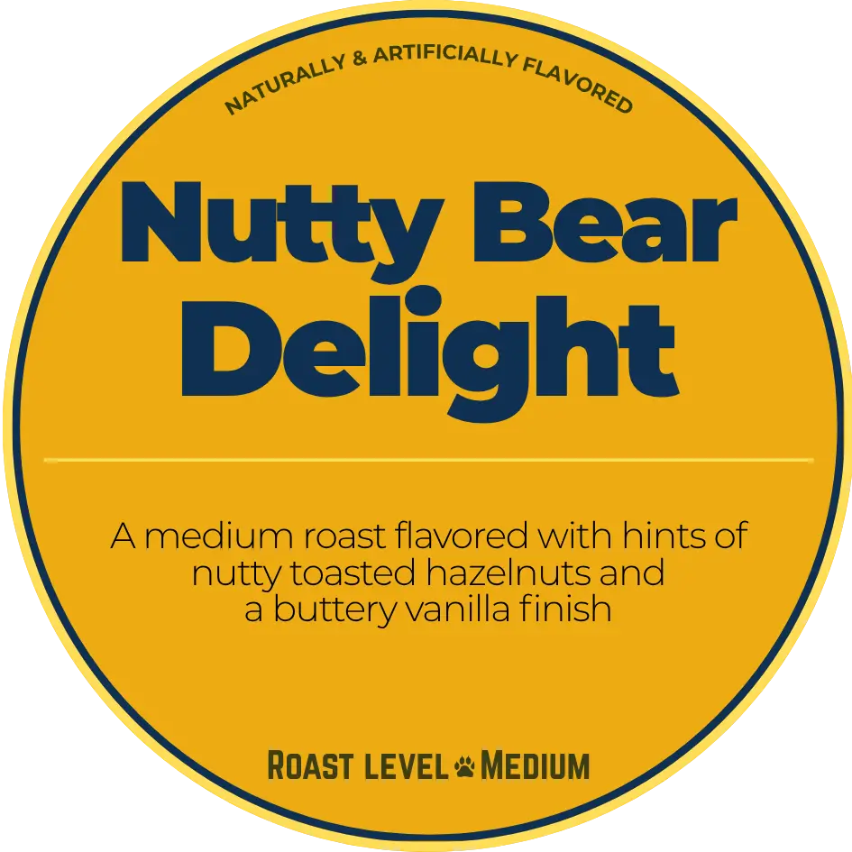 Nutty Bear Delight; Vanilla Nut Happy Bear Coffee Company