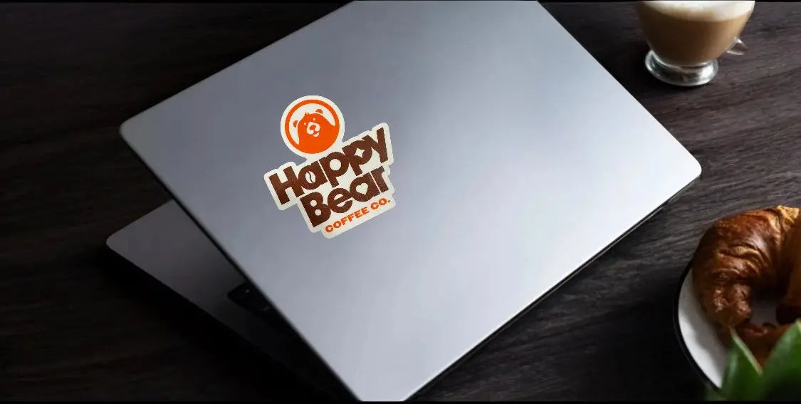 Happy Bear Coffee Company Original Sticker Happy Bear Coffee