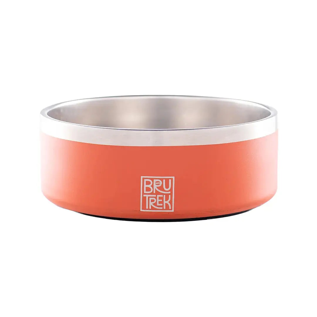 BruTrek® Dog Bowl Happy Bear Coffee